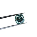 Loose Moissanite Peacock Blue Clean Cushion Cut 10.00 MM