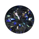 Loose Moissanite Peacock Blue Clean Round Cut 11.75 MM
