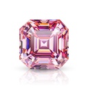 Loose Moissanite Pink Clean Asscher Cut 9.00 MM