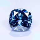 Loose Moissanite Royal Blue Clean Cushion Cut 9.00 MM