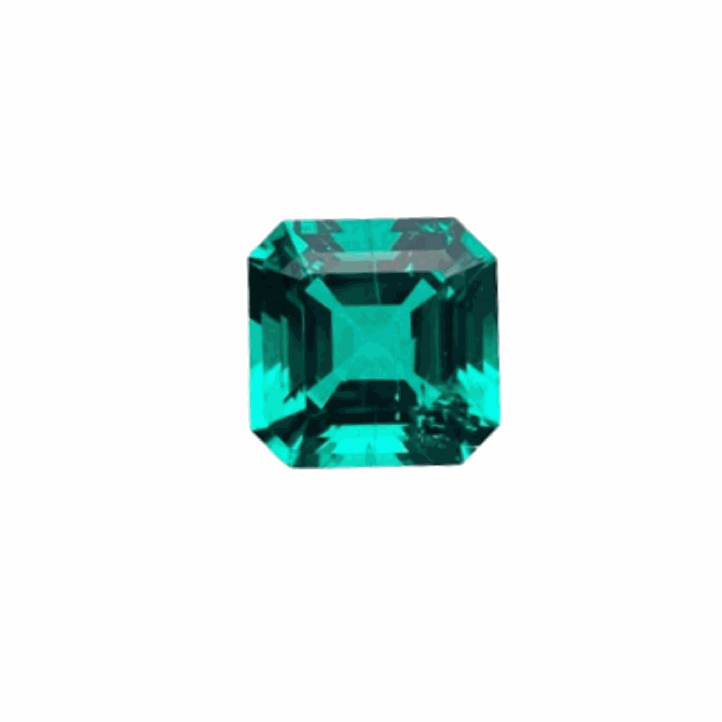 Loose Moissanite Vivid Green Clean Asscher Cut 14.00 MM