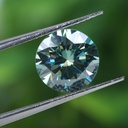 Loose Moissanite Vivid Green Clean Round Cut 4.75 MM