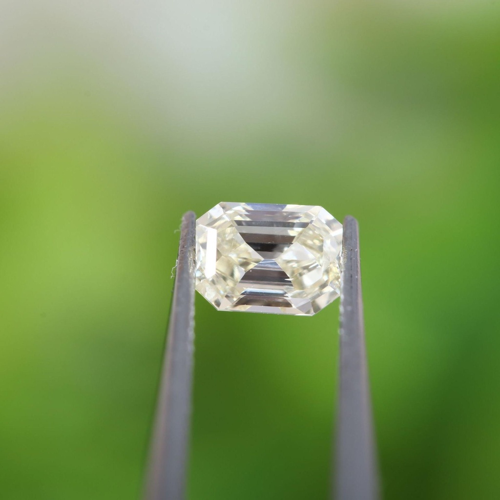 Loose Moissanite Yellow Clean Emerald Cut 7.00 x 5.00 MM