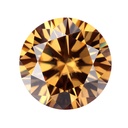 Loose Moissanite Champagne Vivid Brown Clean Round Cut 11.00 MM