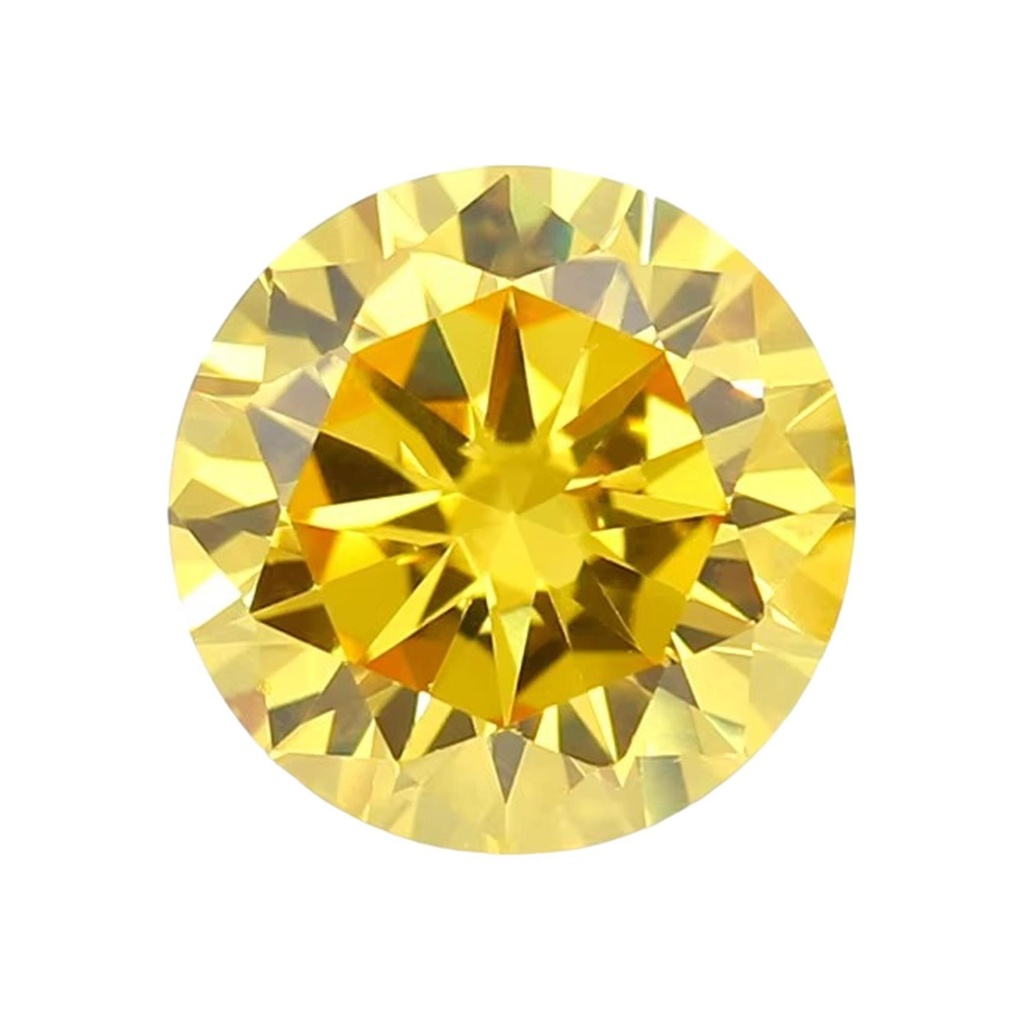 Loose Moissanite Canary Vivid Yellow Clean Round Cut 8.50 MM