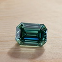 Loose Moissanite Emerald Vivid Green Clean Emerald Cut 7.00 x 5.00 MM