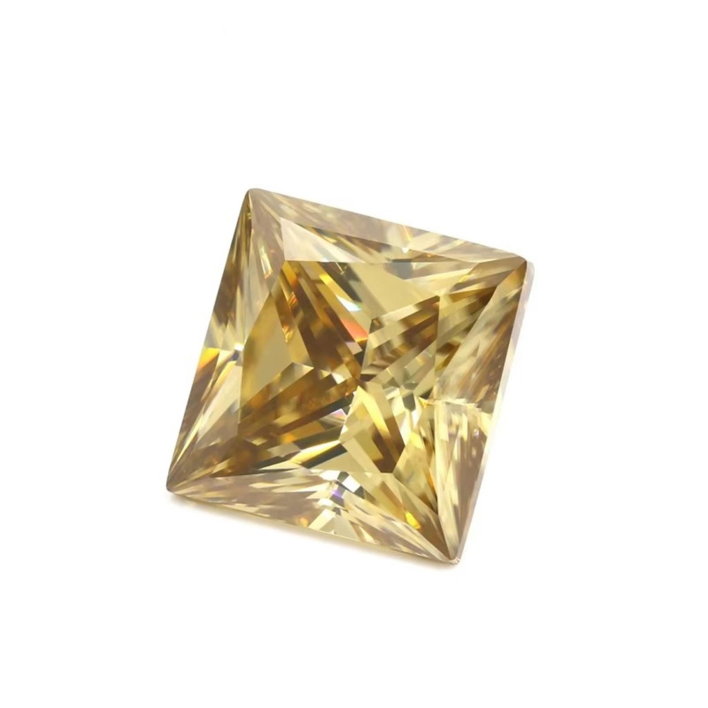 Loose Moissanite Brown Clean Princess Cut 8.50 MM