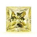 Loose Moissanite Canary Vivid Yellow Clean Princess Cut 5.50 MM