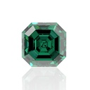 Loose Moissanite Emerald Vivid Green Clean Asscher Cut 11.00 MM
