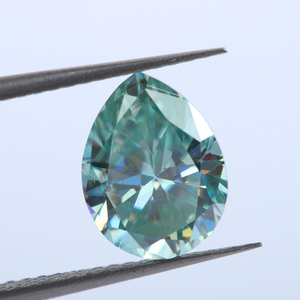 Loose Moissanite Blue Clean Pear Cut 16.00 x 12.00 MM