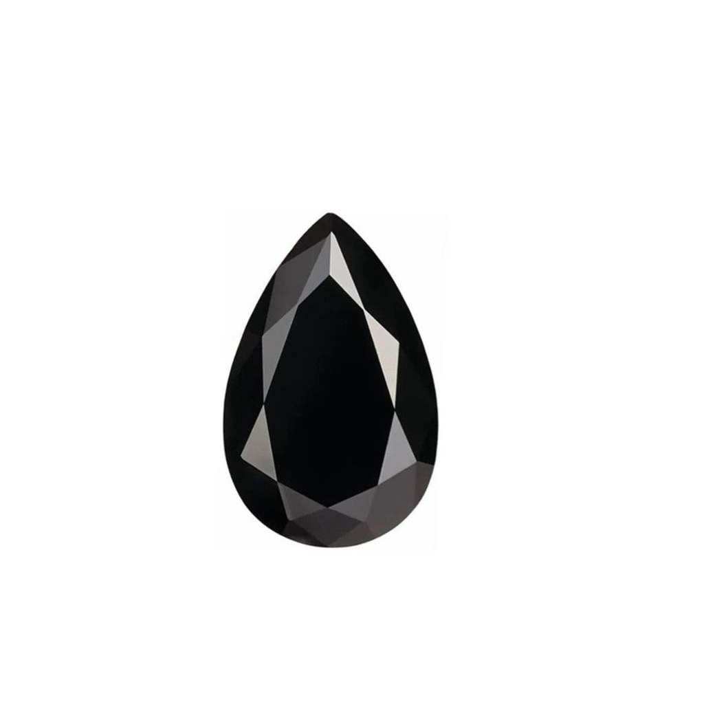 Loose Moissanite Black Clean Pear Cut 8.00 x 6.00 MM