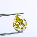 Loose Moissanite Canary Vivid Yellow Clean Pear Cut 12.00 x 9.00 MM