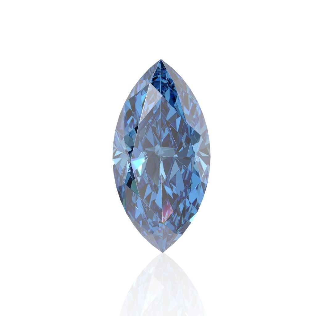 Loose Moissanite Royal Vivid Blue Clean Marquise Cut 8.00 x 4.00 MM