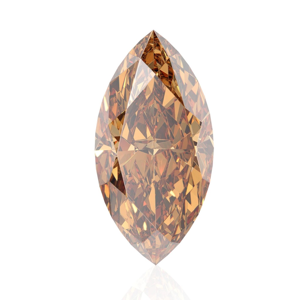 Loose Moissanite Champagne Vivid Brown Clean Marquise Cut 19.00 x 9.50 MM