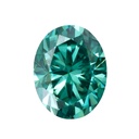 Loose Moissanite Emerald Vivid Green Clean Oval Cut 16.00 x 14.00 MM