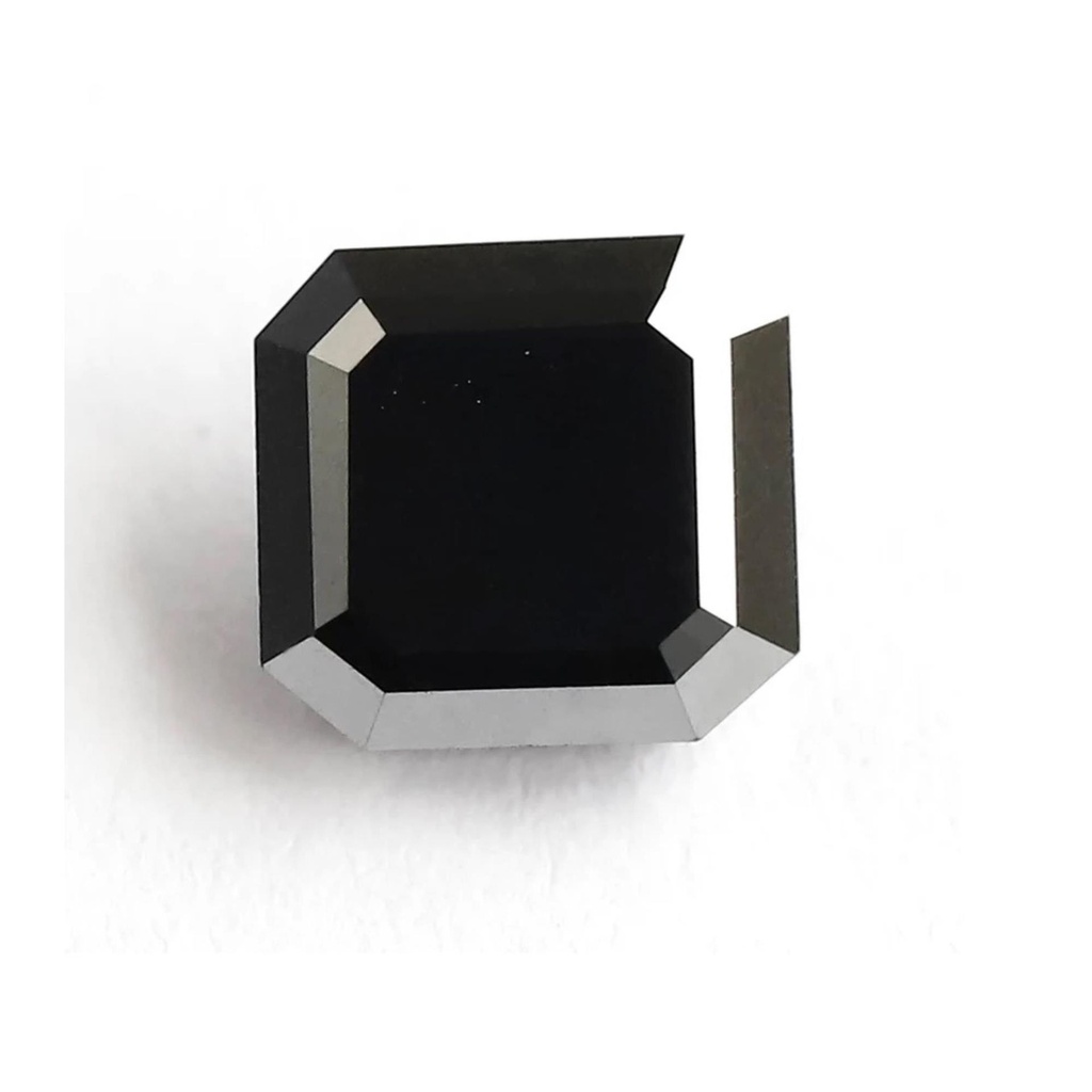 Loose Moissanite Black Clean Square Radiant Cut 8.00 MM