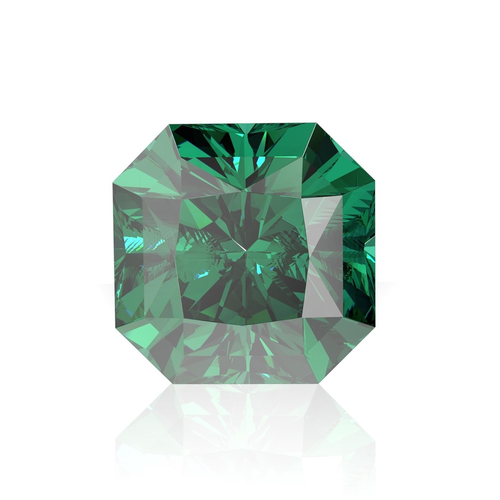 Loose Moissanite Emerald Vivid Green Clean Square Radiant Cut 12.00 MM