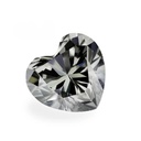 Loose Moissanite Grey Clean Heart Cut 8.50 MM