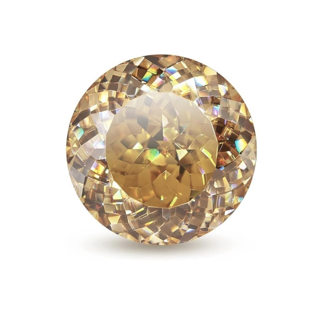 Loose Moissanite Brown Clean Portuguese Cut 13.00 MM