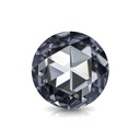 Loose Moissanite Grey Clean Rose Cut Round 15.00 MM