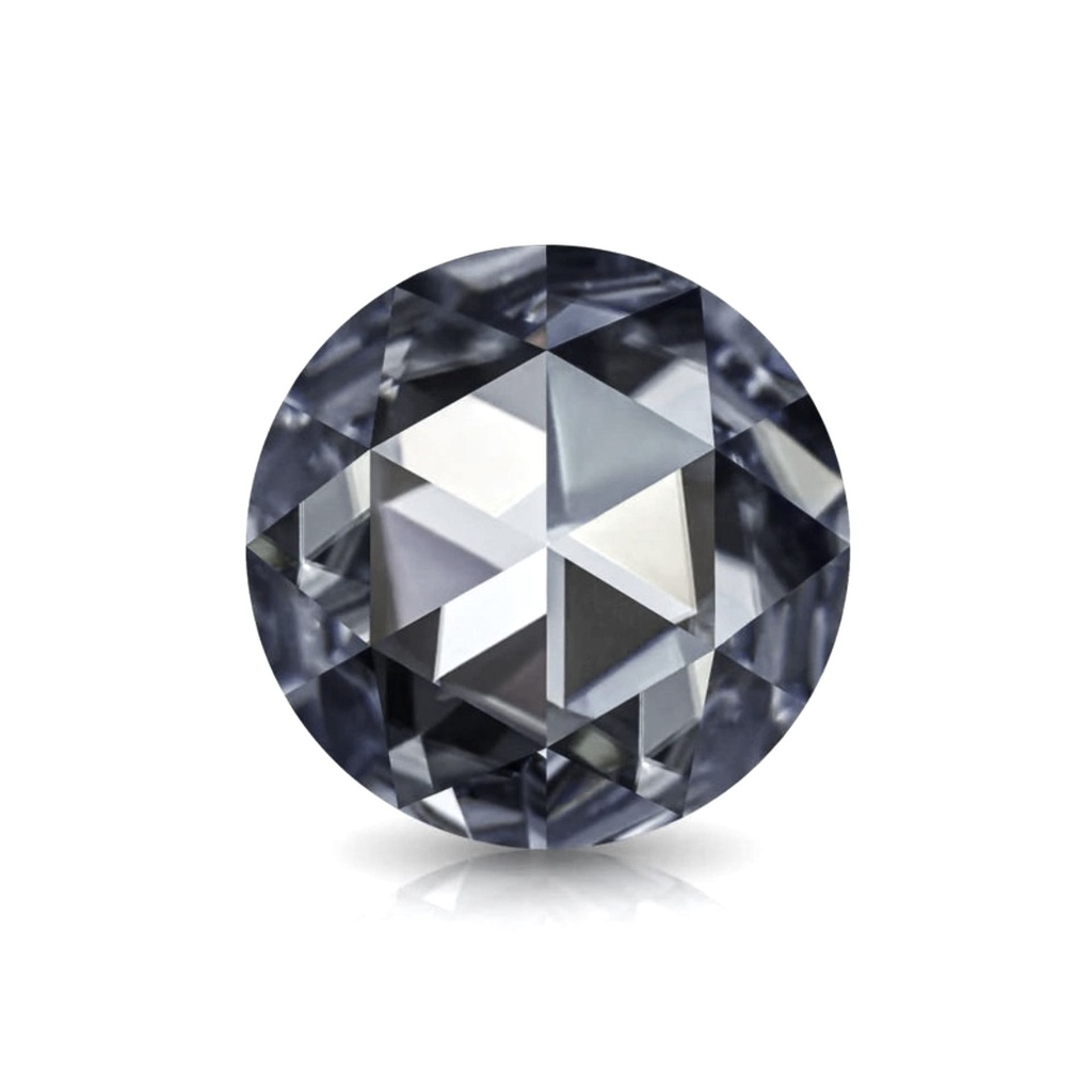 Loose Moissanite Grey Clean Rose Cut Round 18.00 MM