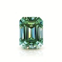 Loose Moissanite Emerald Vivid Green Clean Criss Cut Emerald 10.00 x 8.00 MM