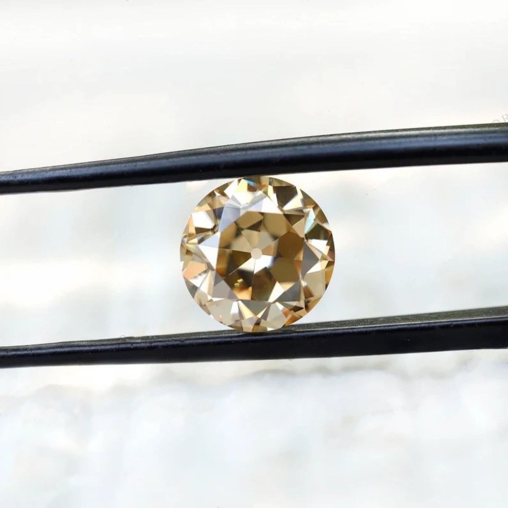 Loose Moissanite Brown Clean Old European Cut 5.50 MM
