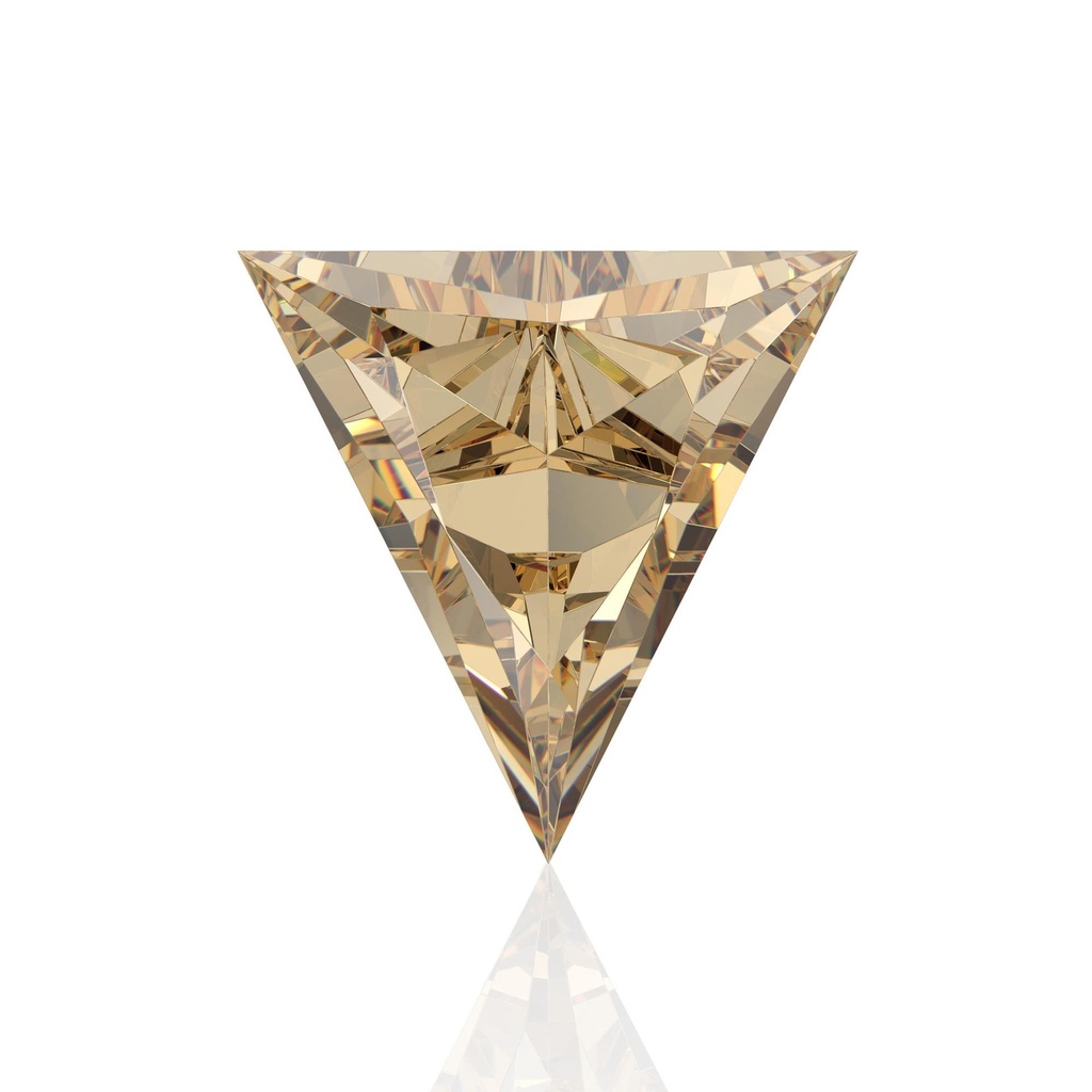 Loose Moissanite Brown Clean Triangle Cut 6.00 MM