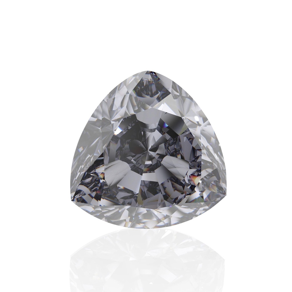 Loose Moissanite Grey Clean Trillion Cut 8.50 MM