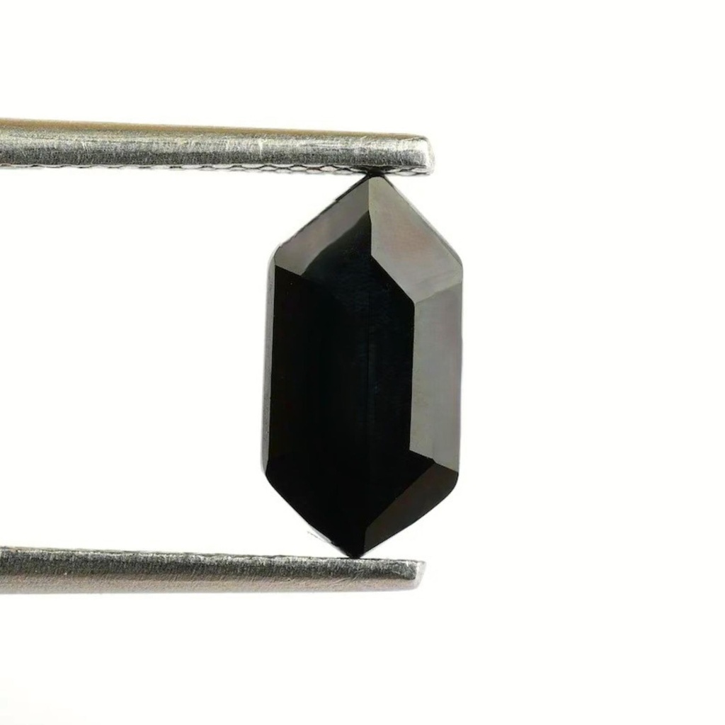 Loose Moissanite Black Clean Long Hexagon Cut 17.00 x 8.50 MM