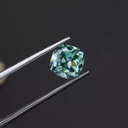 Loose Moissanite Blue Clean Old Mine Cut 6.50 MM