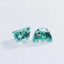 Loose Moissanite Blue Clean Half Moon Cut 12.00 x 8.00 MM