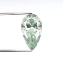 Loose Moissanite Salt & Pepper Light Green Clean Pear Cut 6.60 x 4.00 MM