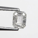 Loose Moissanite Salt & Pepper White Clean Emerald Cut 7.00 x 5.50 MM