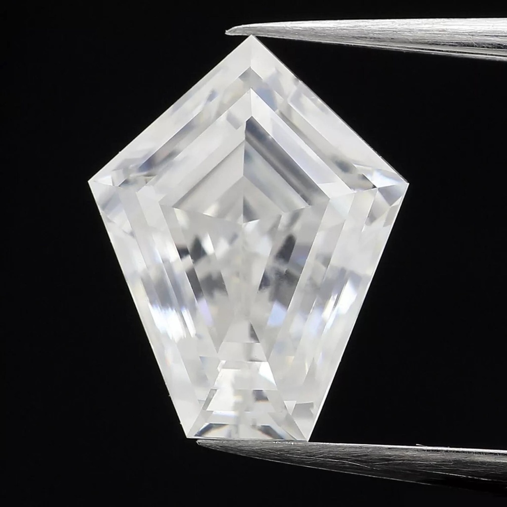 Loose Moissanite White Clean Pentagon Cut 9.35 x 7.80 MM