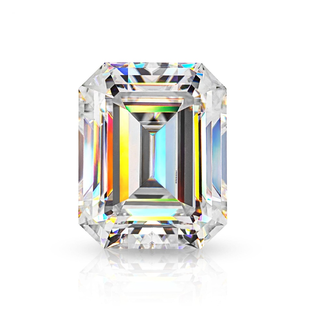 Loose Moissanite White Clean Emerald Cut 9.00 x 7.00 MM