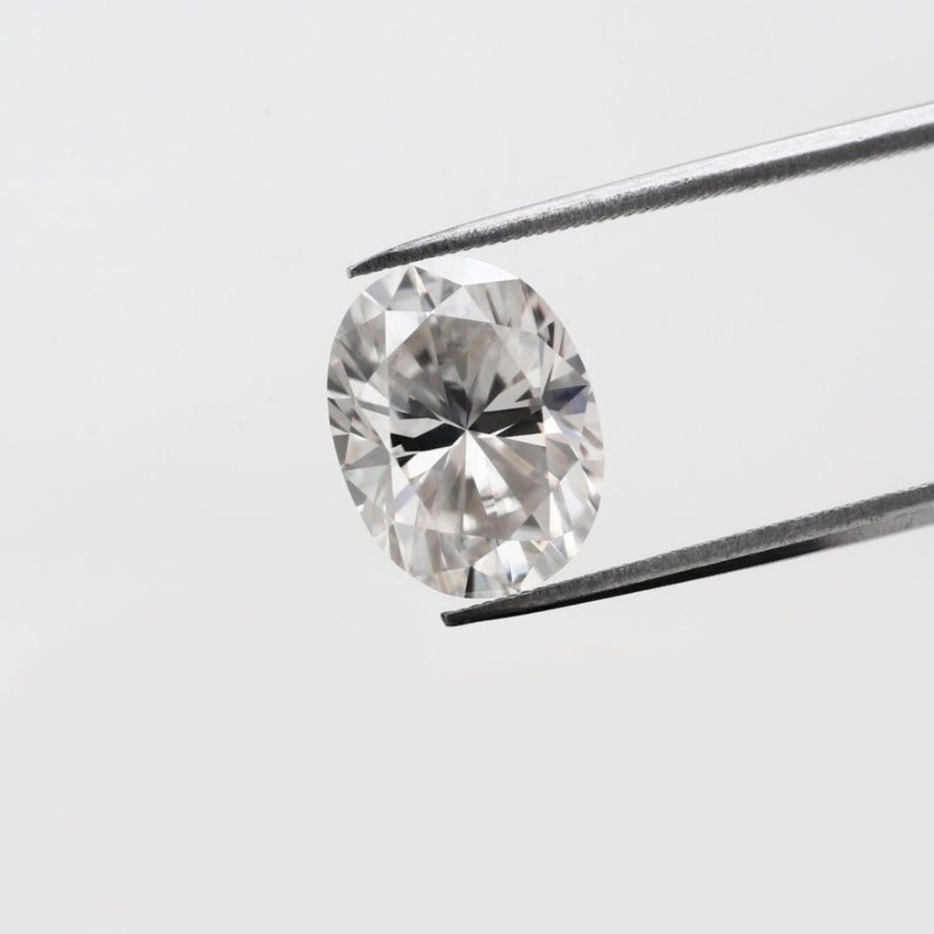 Loose Moissanite White Clean Elongated Oval Cut 10.00 x 6.00 MM