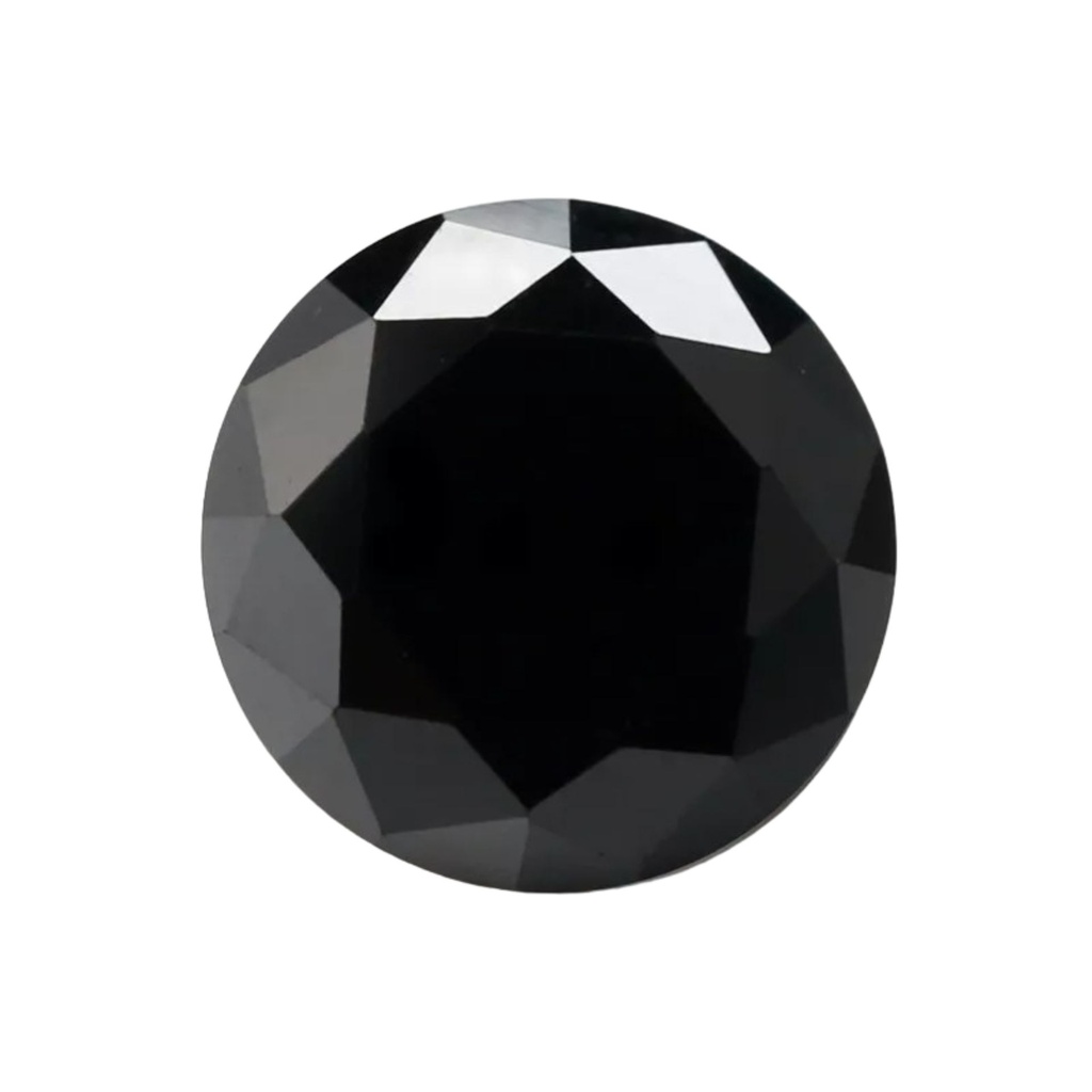 Loose Moissanite Black Clean Round Cut 12.50 MM 