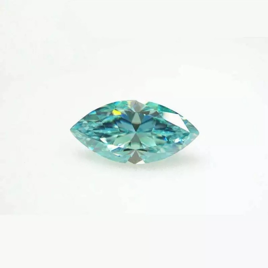 Loose Moissanite Blue Clean Marquise Cut 14.00 x 7.00 MM