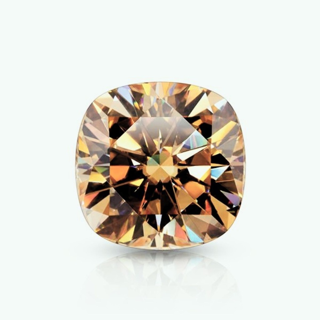 Loose Moissanite Deep Brown Clean Cushion Cut 9.00 MM