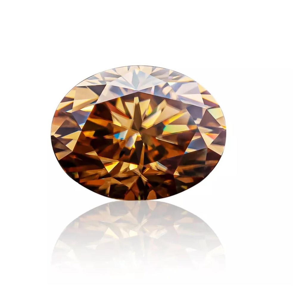 Loose Moissanite Deep Brown Clean Oval Cut 12.00 x 10.00 MM
