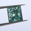 Loose Moissanite Fancy Blue Clean Princess Cut 8.75MM