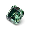 Loose Moissanite Green Clean Asscher Cut 10.00 MM