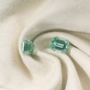 Loose Moissanite Green Clean Emerald Cut 11.00 x 9.00 MM