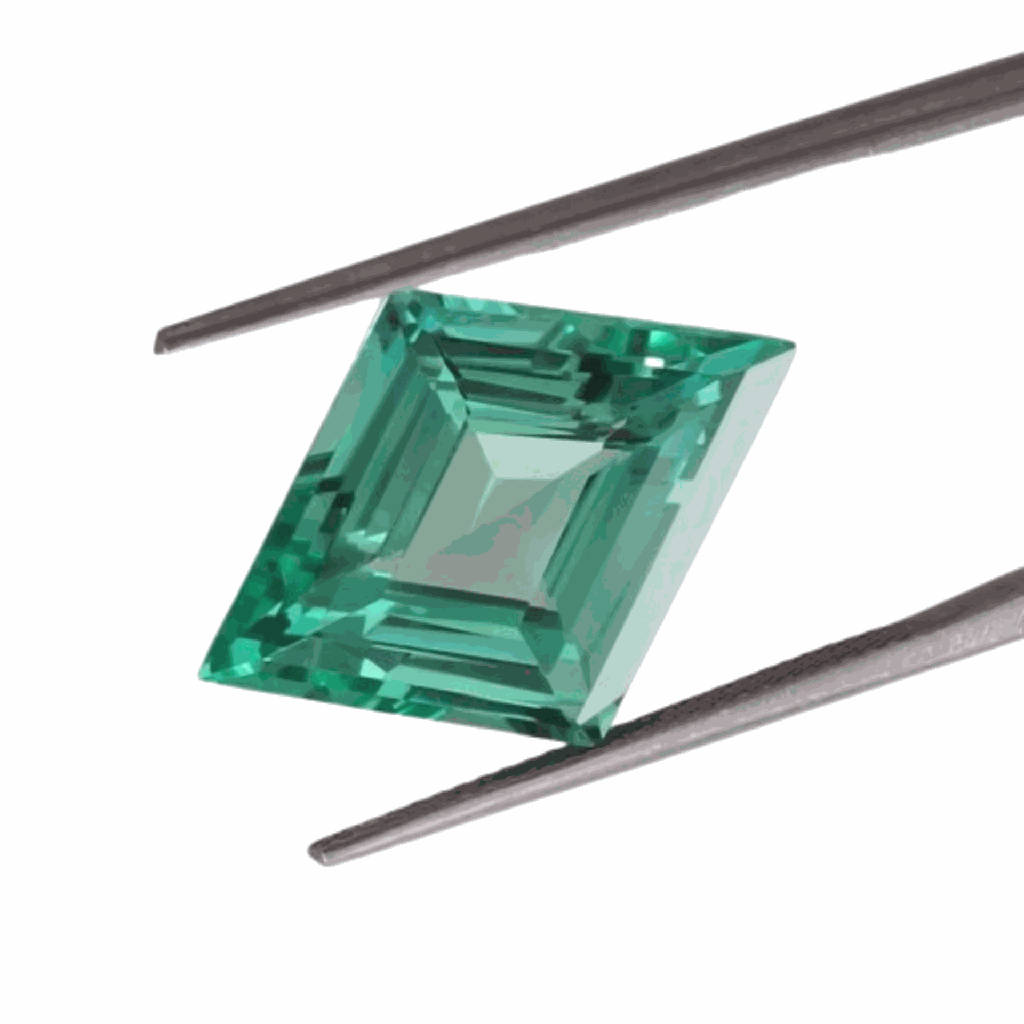 Loose Moissanite Green Clean Lozenge Cut 9.00 x 7.00 MM