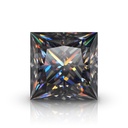 Loose Moissanite Grey Clean Princess Cut 8.00 MM