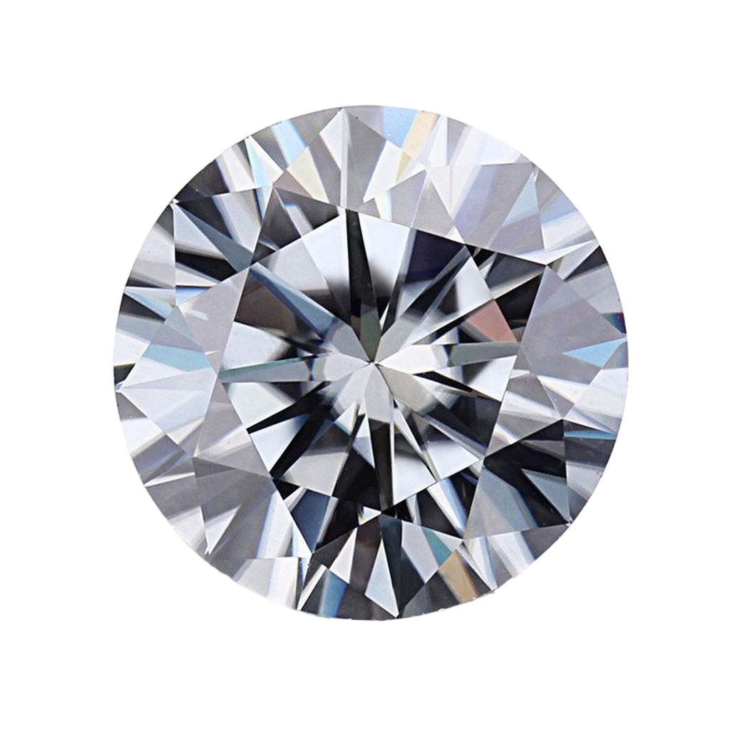 Loose Moissanite Grey Clean Round Cut 12.00 MM