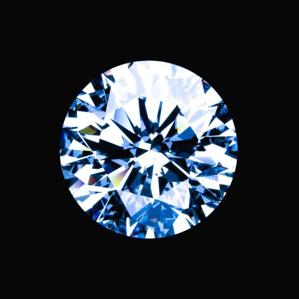Loose Moissanite Ice Blue Clean Round Cut 10.75 MM