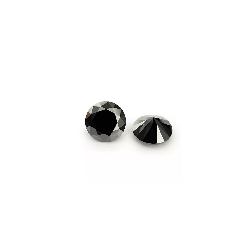 Loose Moissanite Jet Black Clean Round Cut 3.50 MM