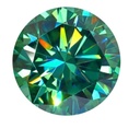 Loose Moissanite Light Green Clean Round Cut 14.75 MM - 1